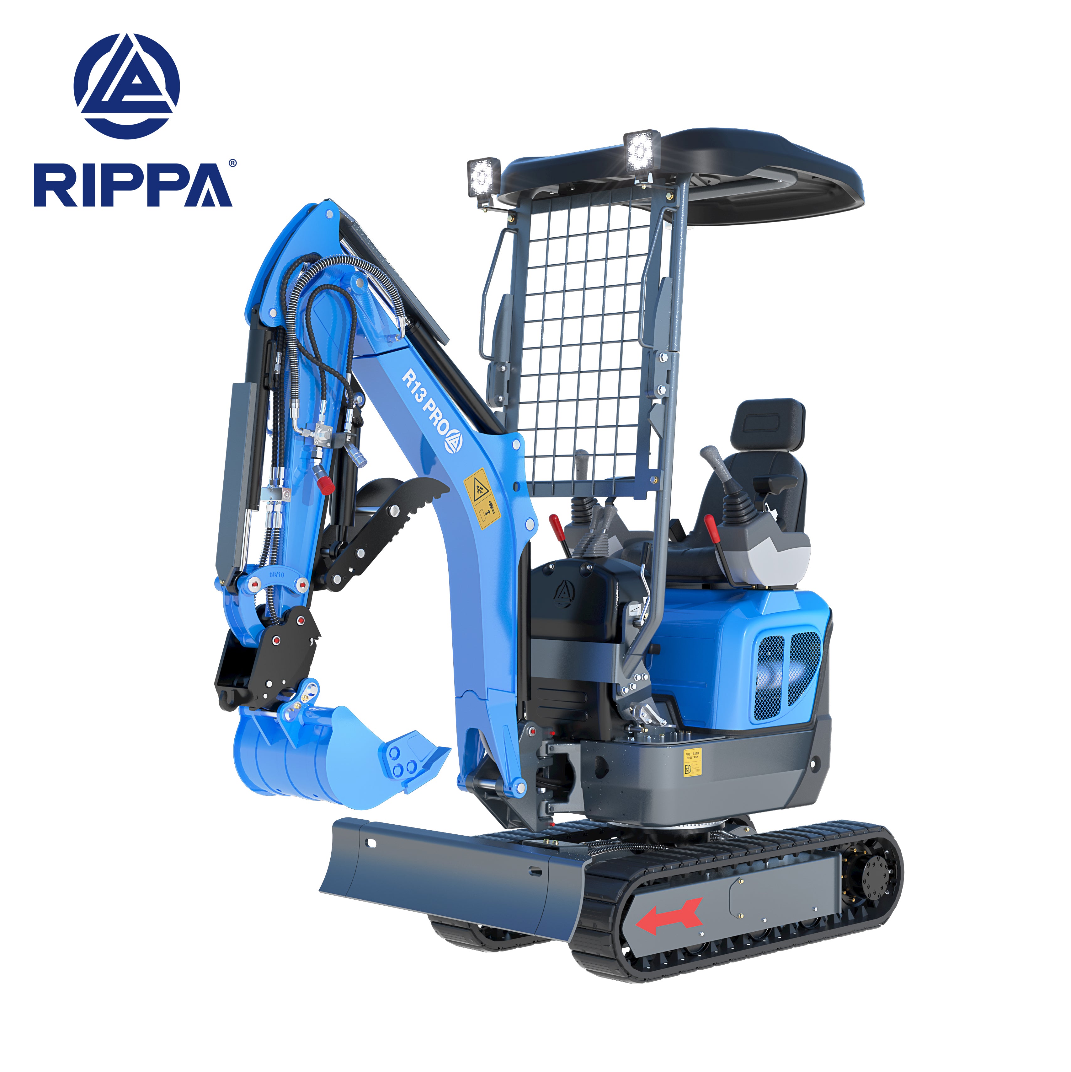 Motor R13 Minigraver Rippa R13 PRO - Kubota motor- 1300 kg – Rippa Danmark