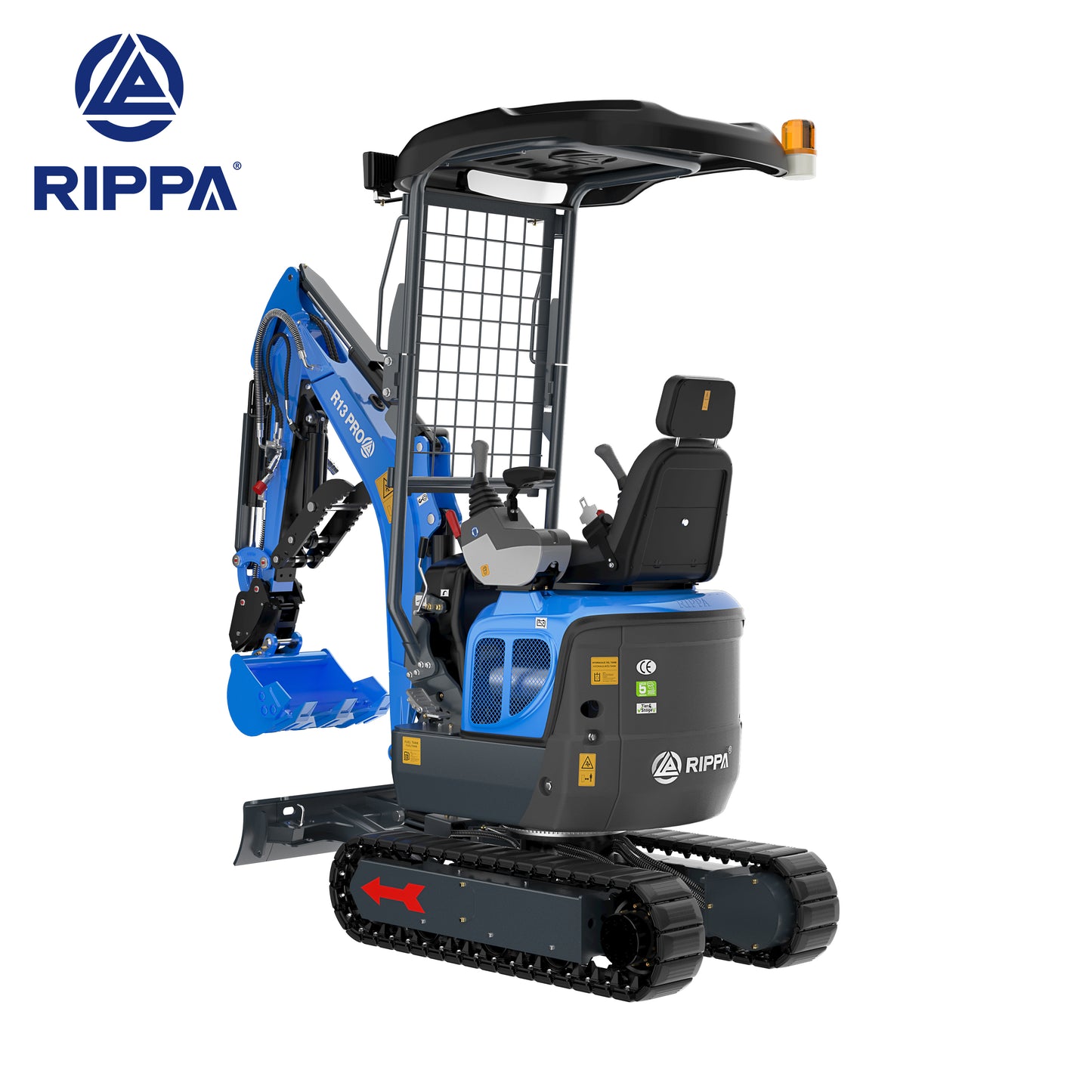 Minigraver Rippa R13 PRO - 3 års garanti - Kubota motor
