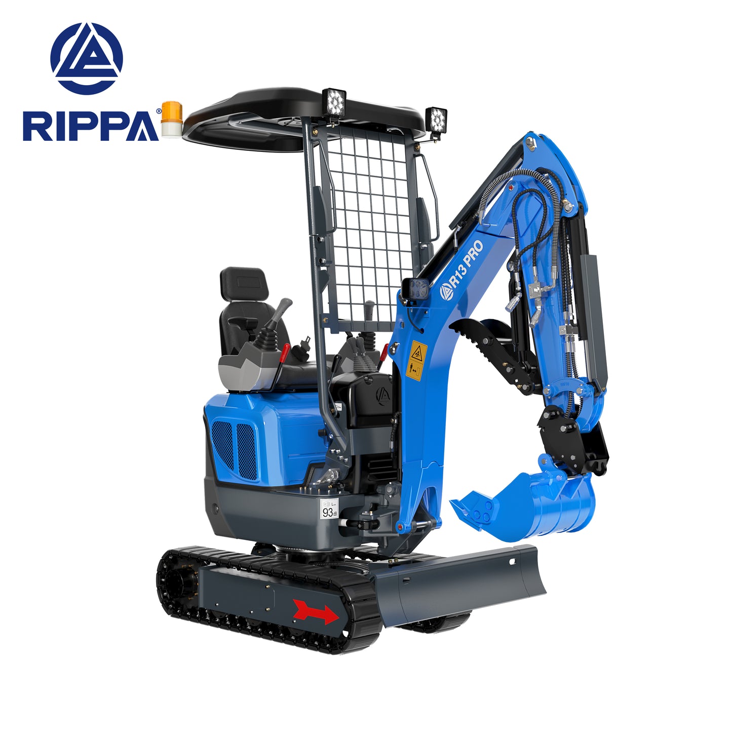 Minigraver Rippa R13 PRO - 3 års garanti - Kubota motor