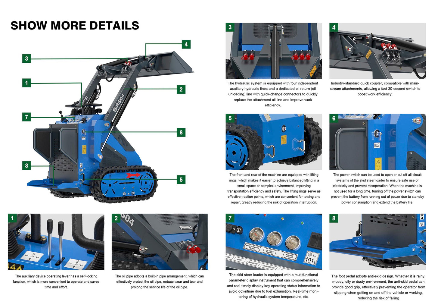 Minilæser RS04 Kubota motor