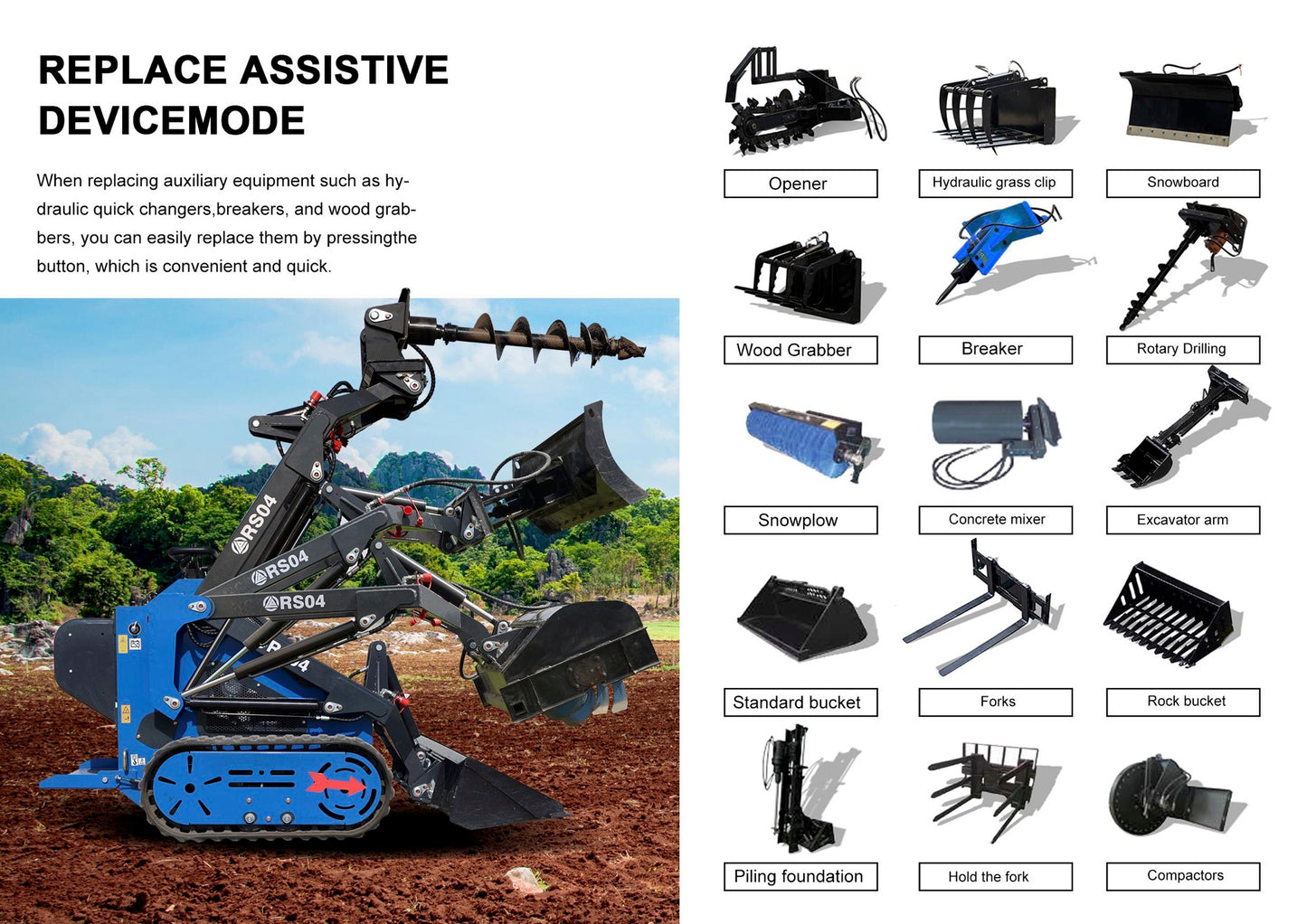 Minilæser RS04 Kubota motor