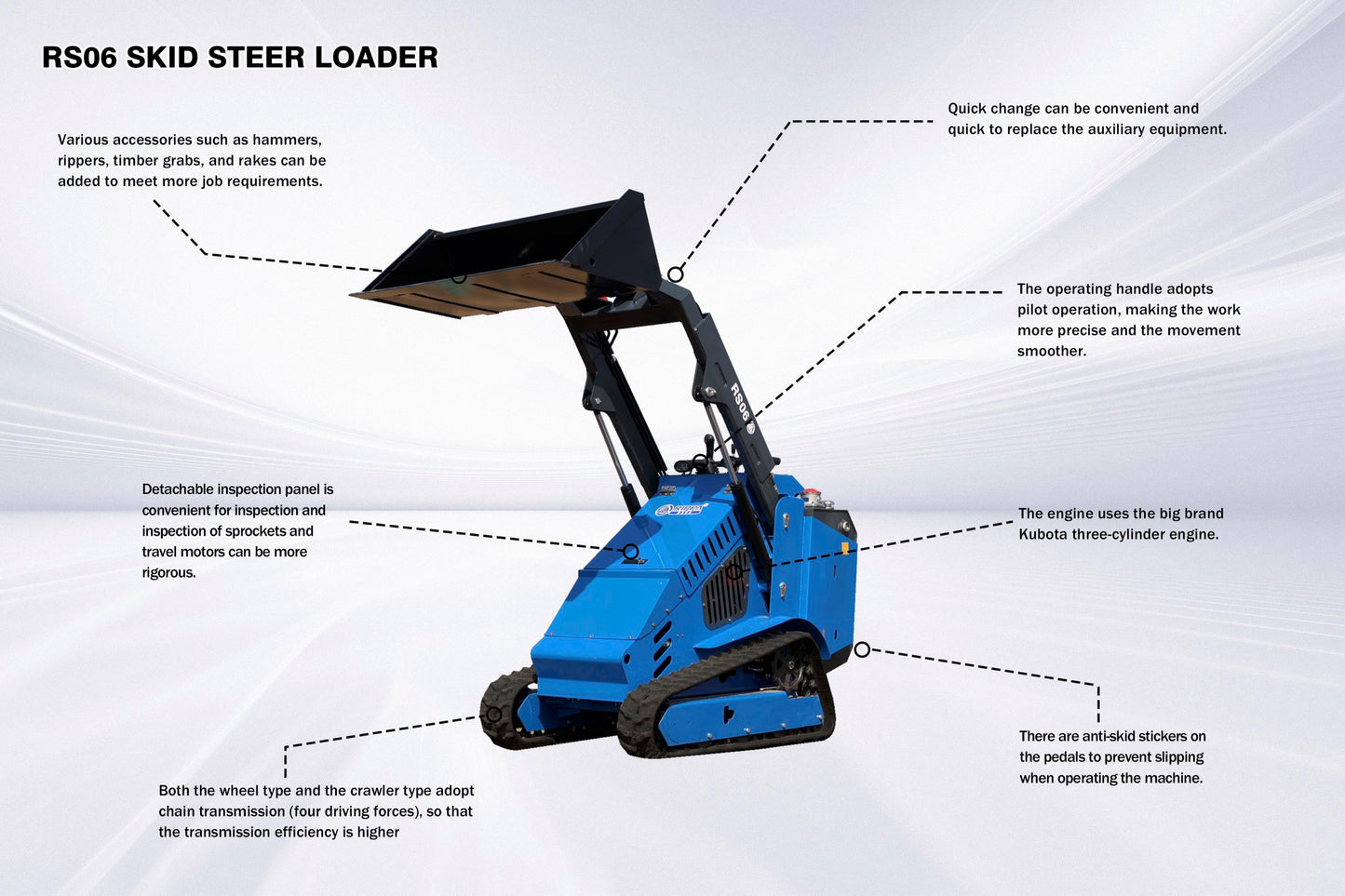 Minilæser RS06 Kubota motor