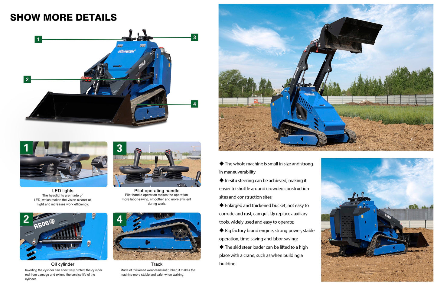 Minilæser RS06 Kubota motor