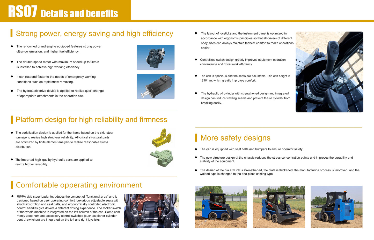 Minilæser RS07 Kubota motor