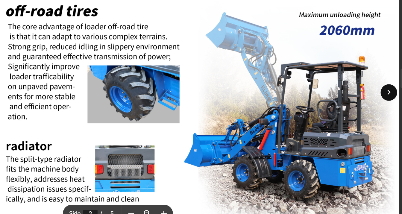 Minilæsser RL06 - Kubota motor